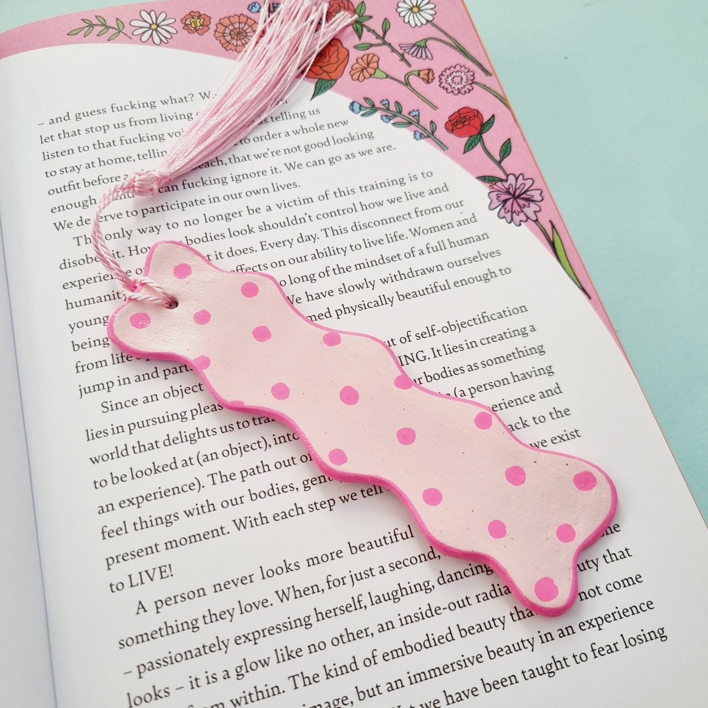 Curved clay bookmark