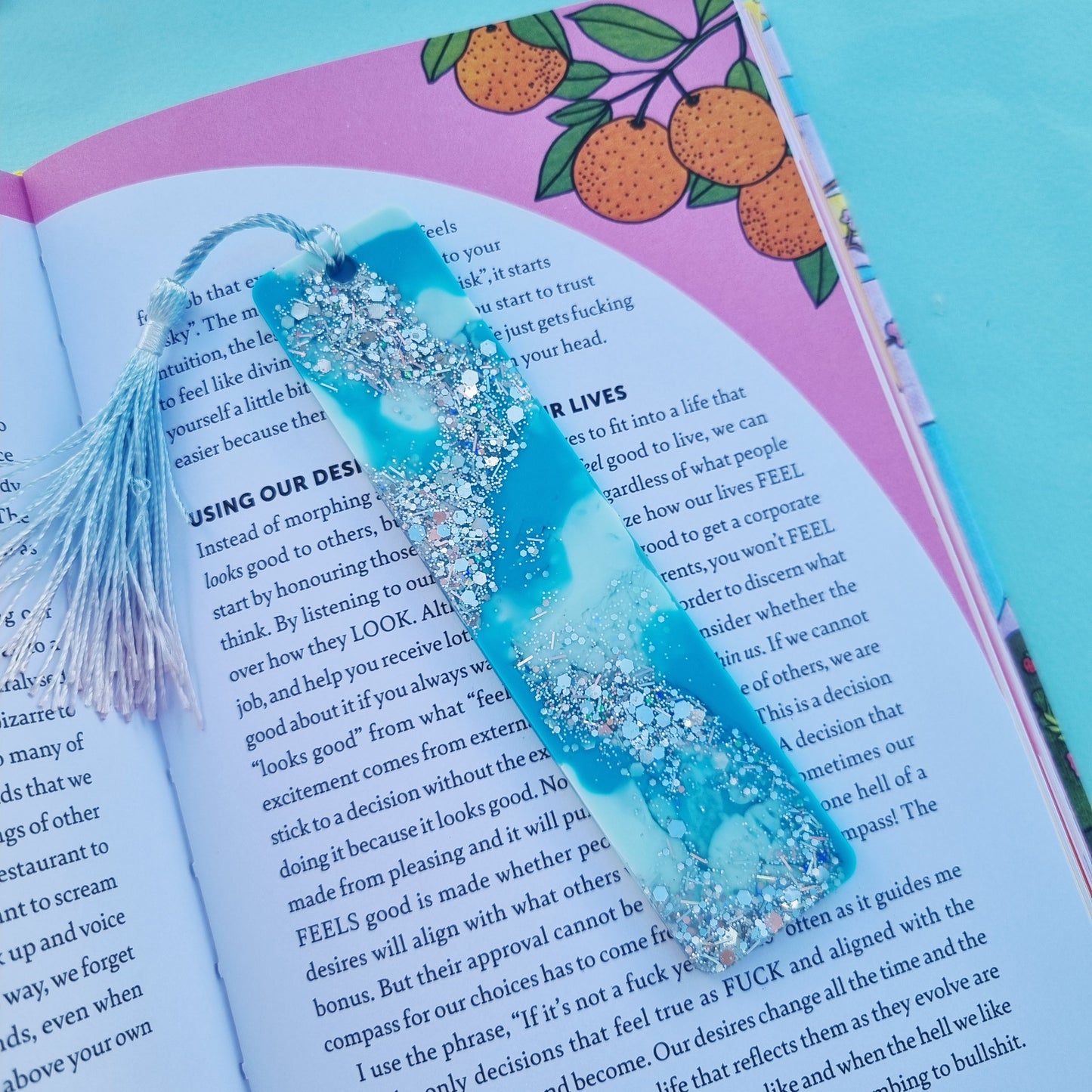 Resin bookmark