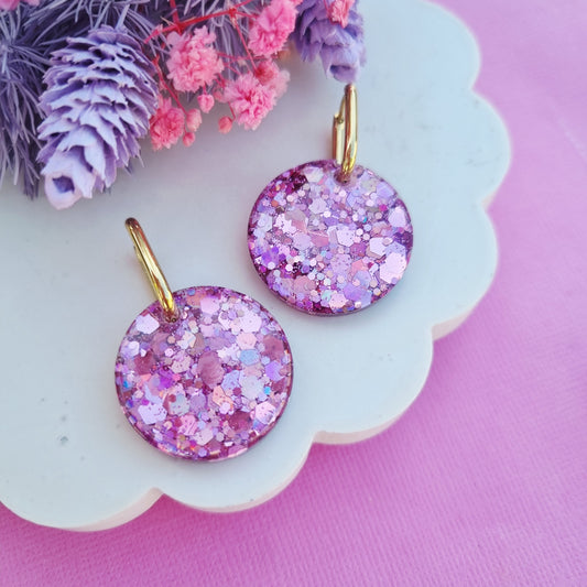 Maxi glitter oval huggie