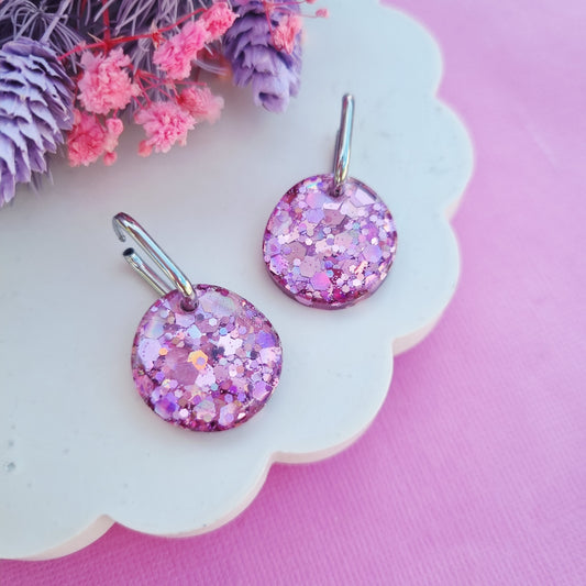 Maxi glitter oval huggie