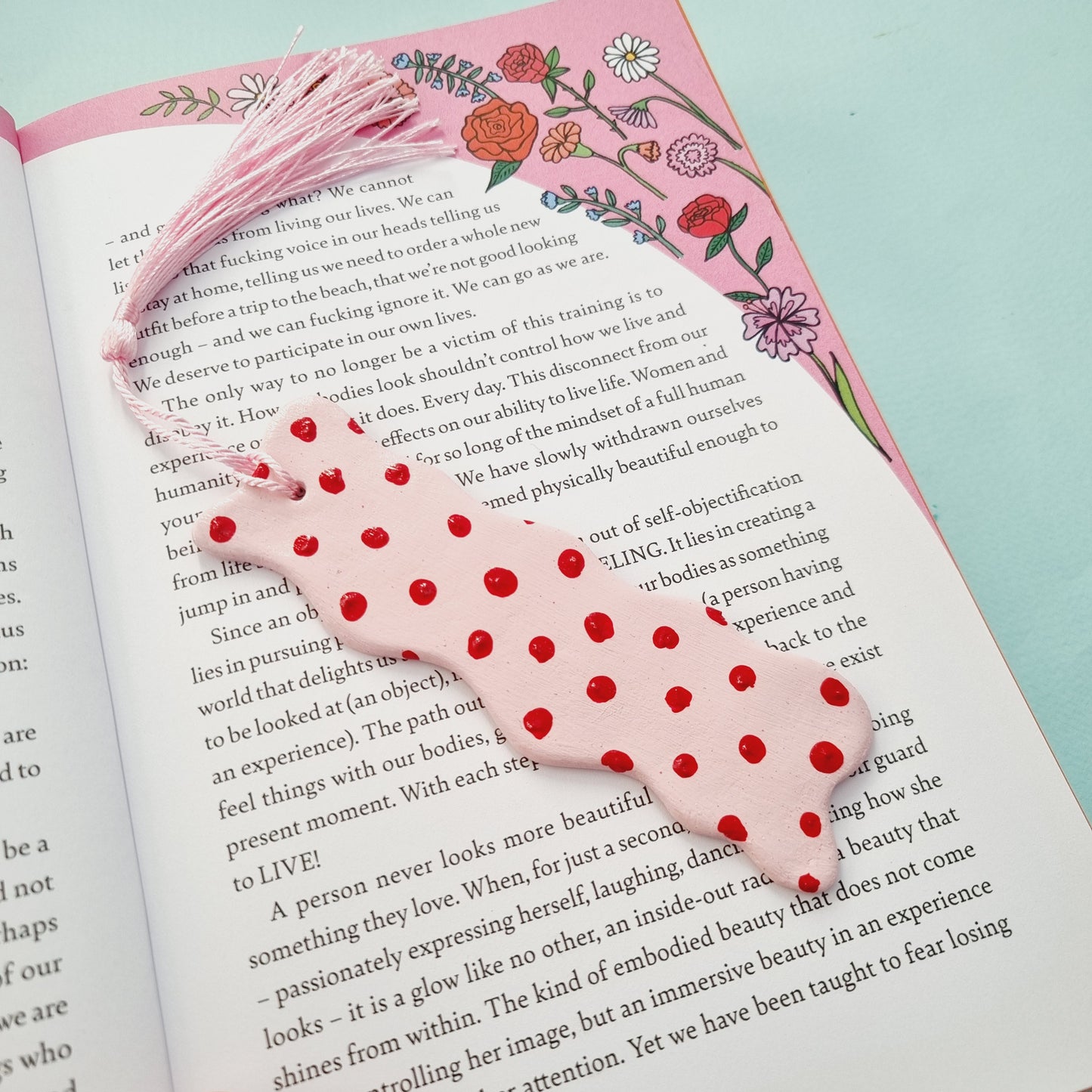 Curved clay bookmark