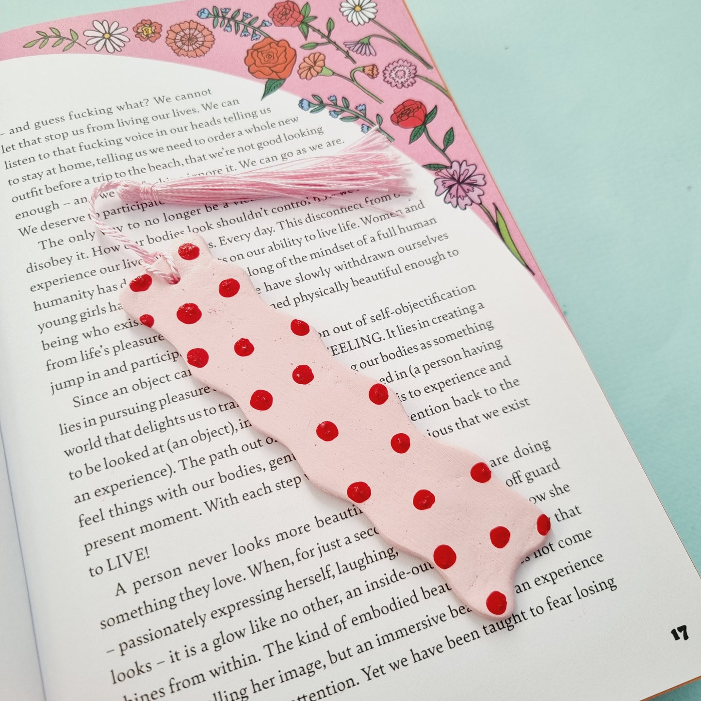 Curved clay bookmark