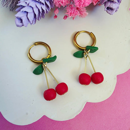 Cherry charms (gold)