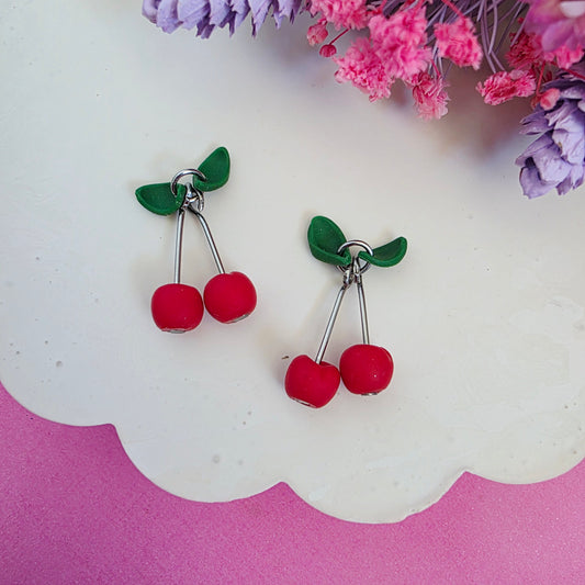 Cherry charms (silver)