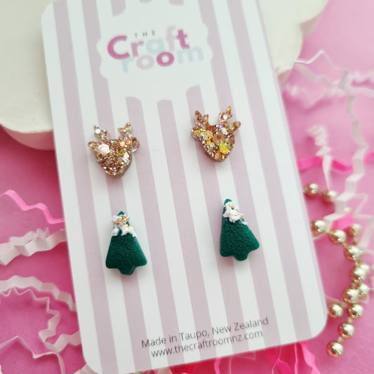 Christmas stud 2 pack