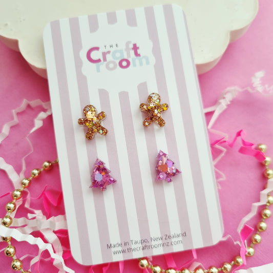 Christmas stud 2 pack