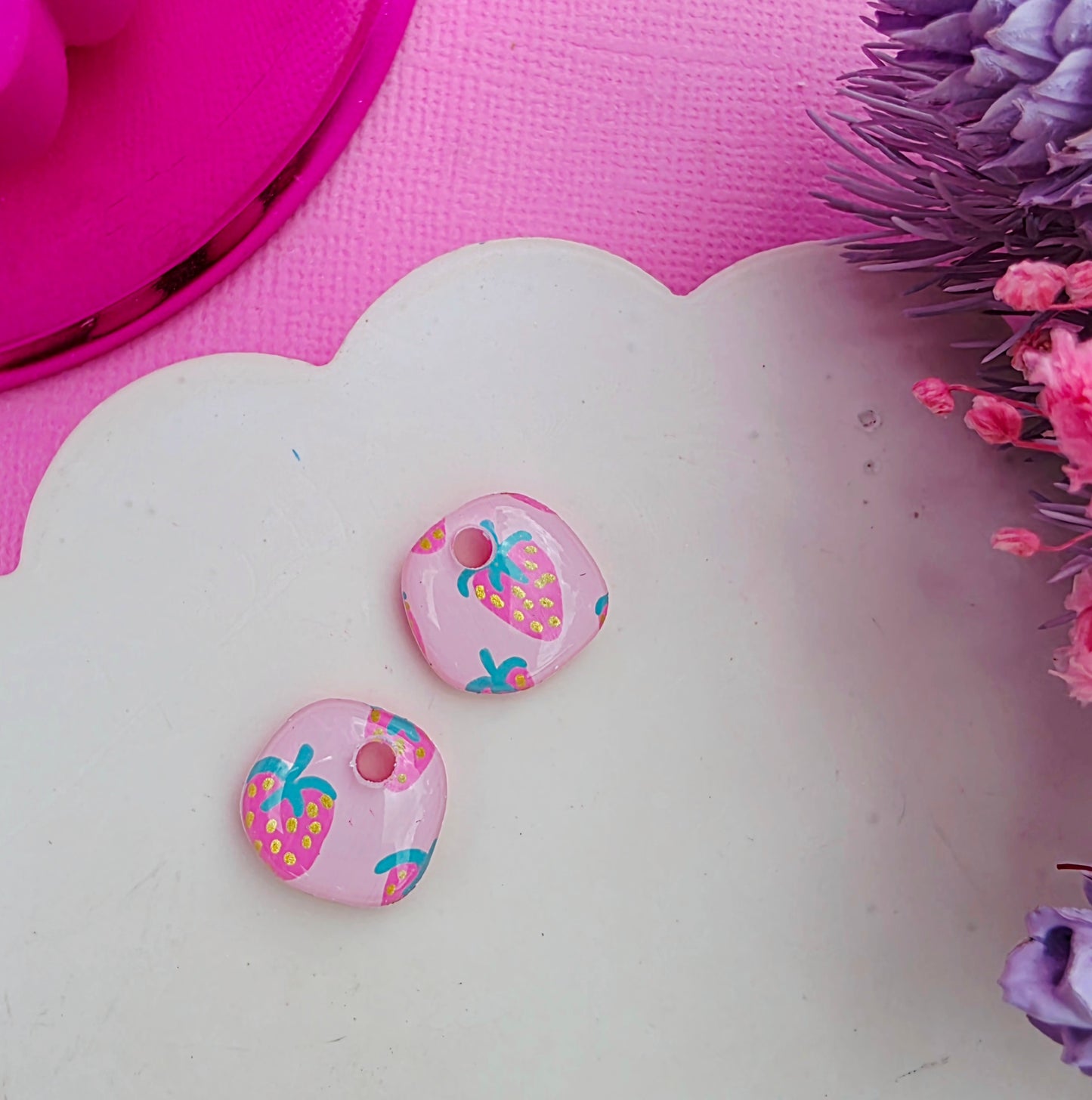 Mini strawberry charm