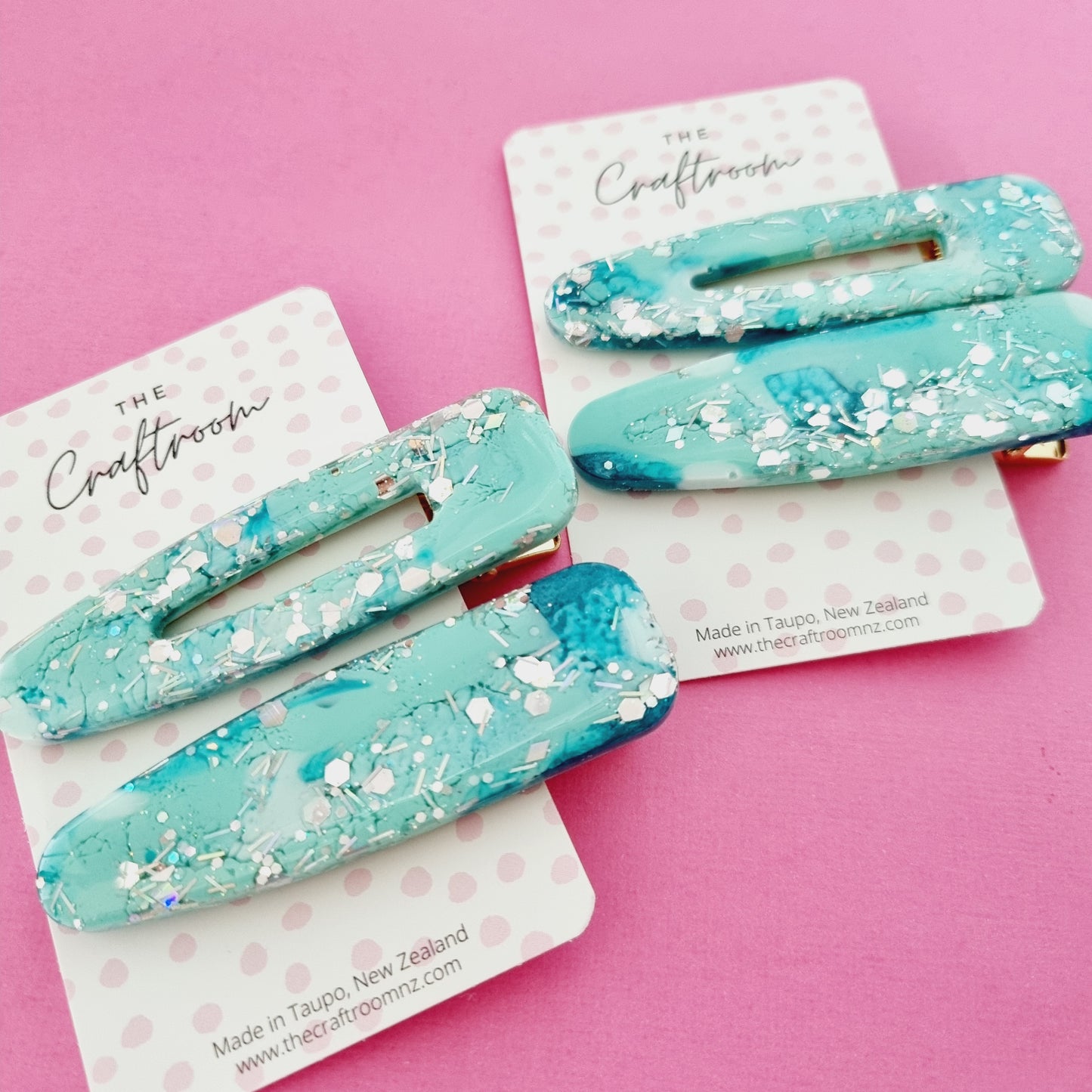 Resin hair clips 2 pack (large)