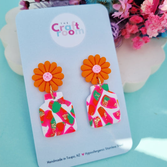 Flower and vase dangle
