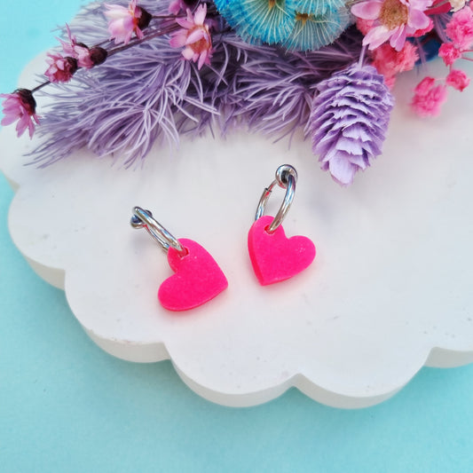 Little lady mini heart hoop (CLIP ON)