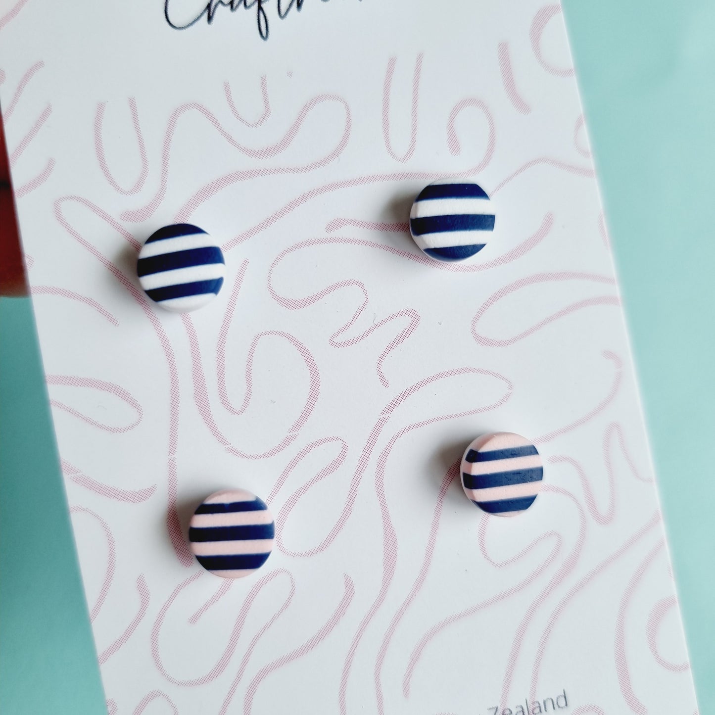 Petite mini stripe stud (2 pack)