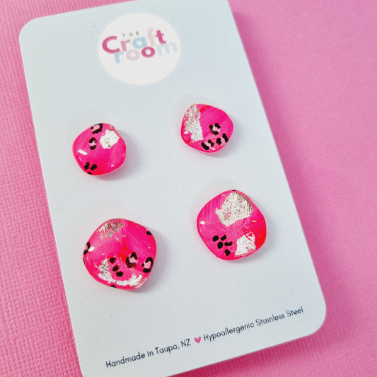 Harper leopard mix stud pack