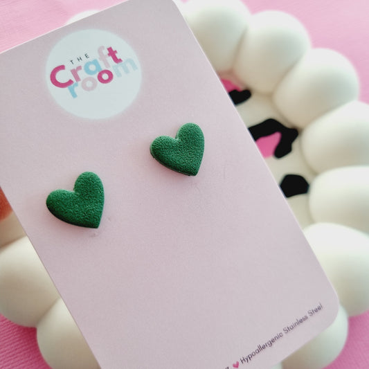 Heart stud (olive)