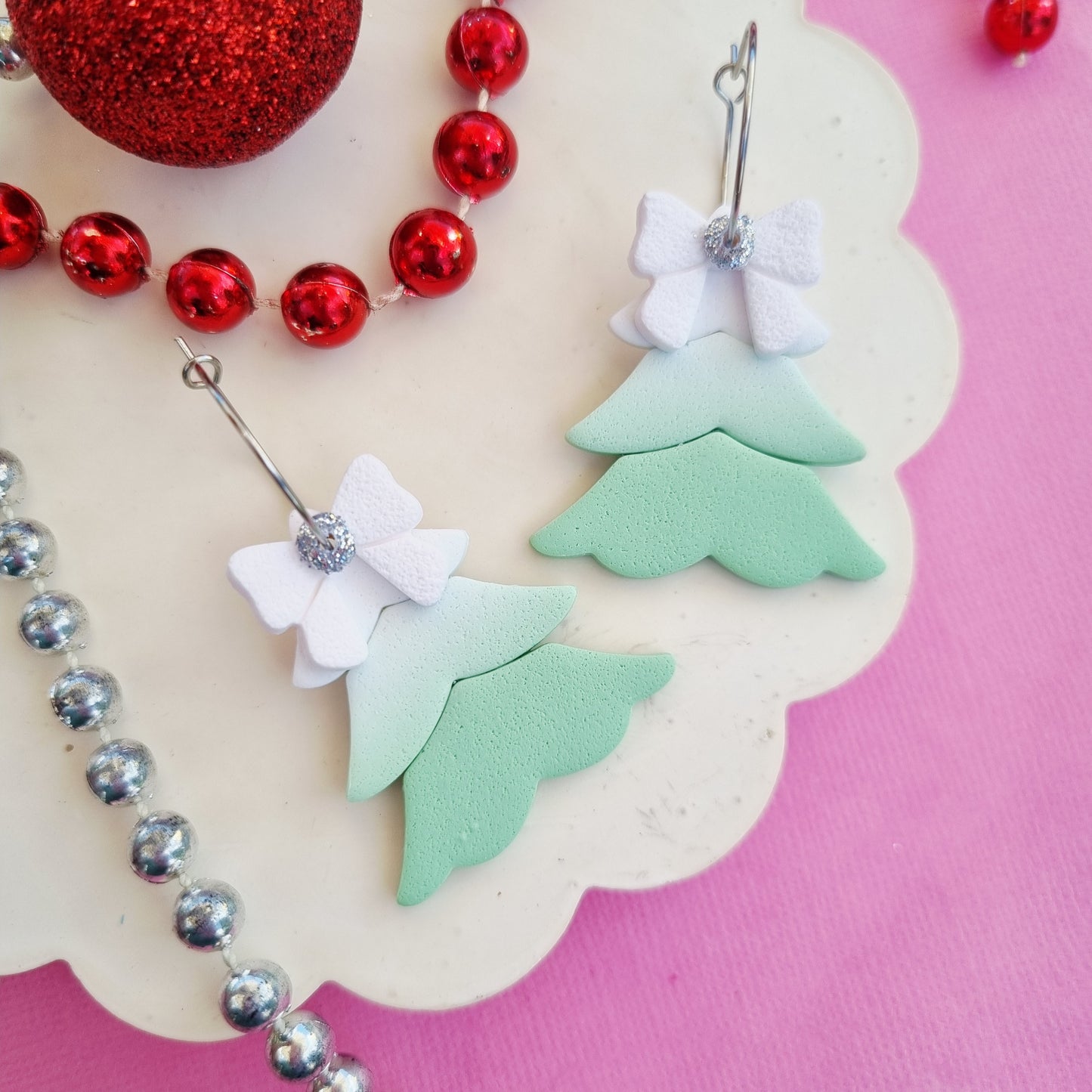 Ombre Christmas tree hoop