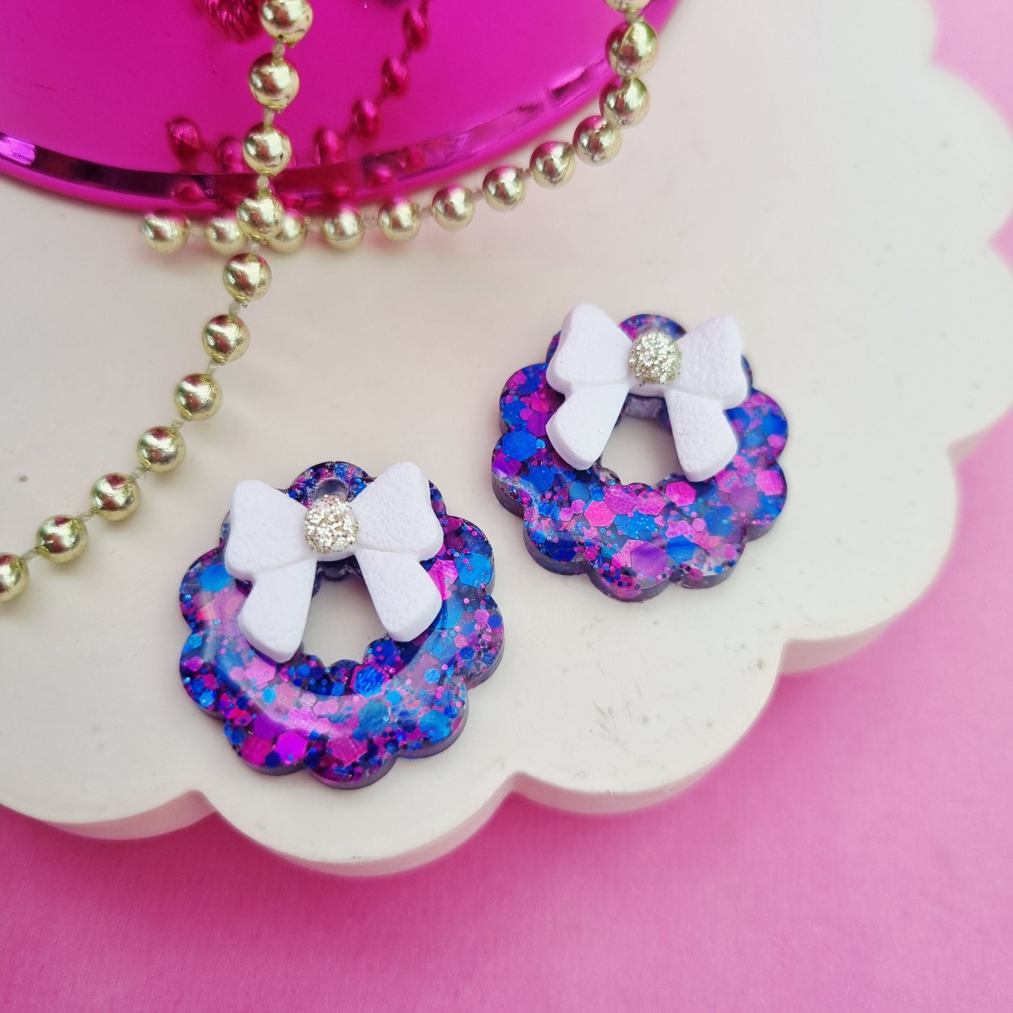 Christmas wreath charm