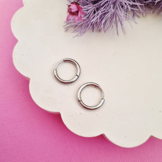 Huggie hoop silver