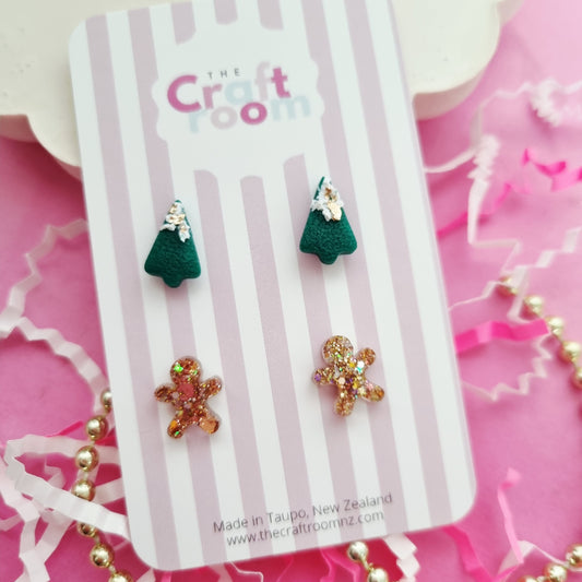 Christmas stud 2 pack
