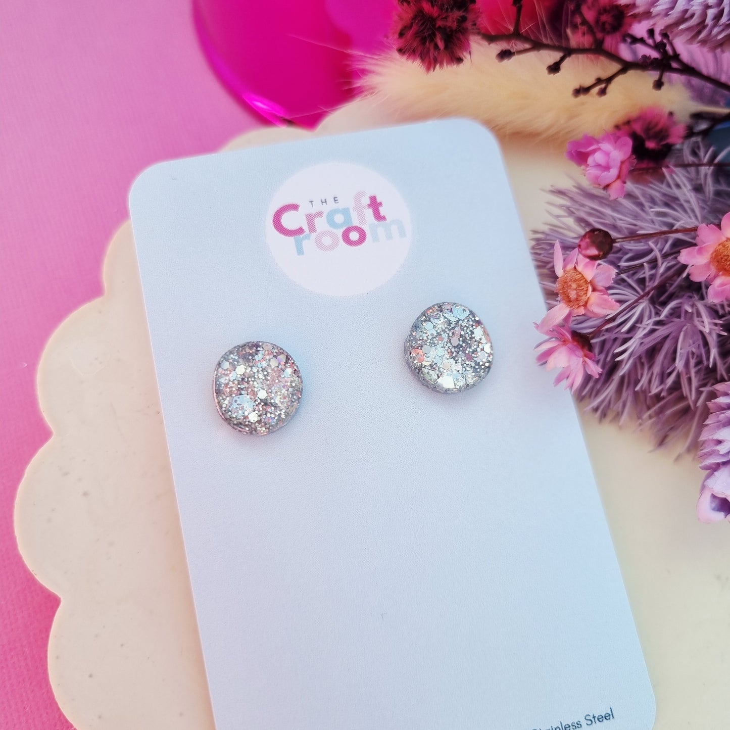 Midi (13mm)glitter stud