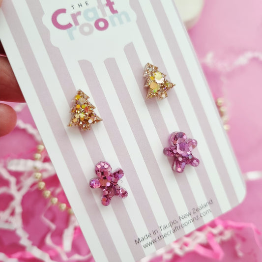 Christmas stud 2 pack