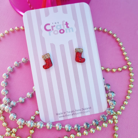 Santa boot stud (gold)