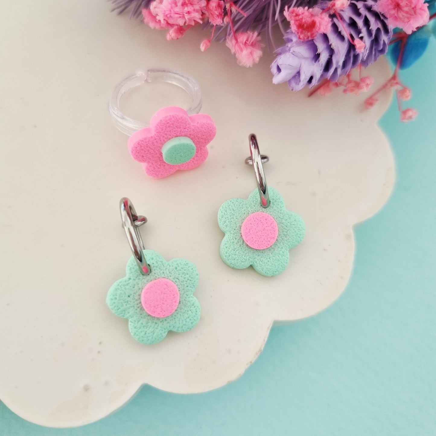 Earring & ring set (CLIP ON)