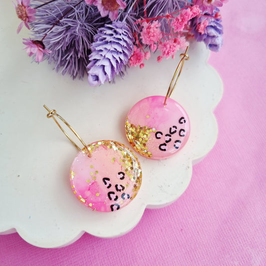 Maxi glitter leopard hoop