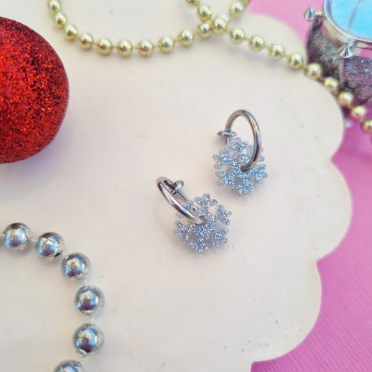 Snow flake hoop CLIP ONS