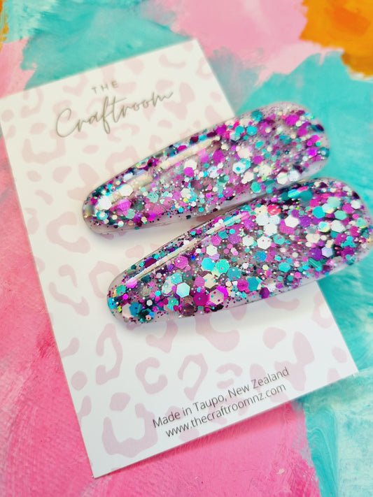 Resin hair clips 2 pack