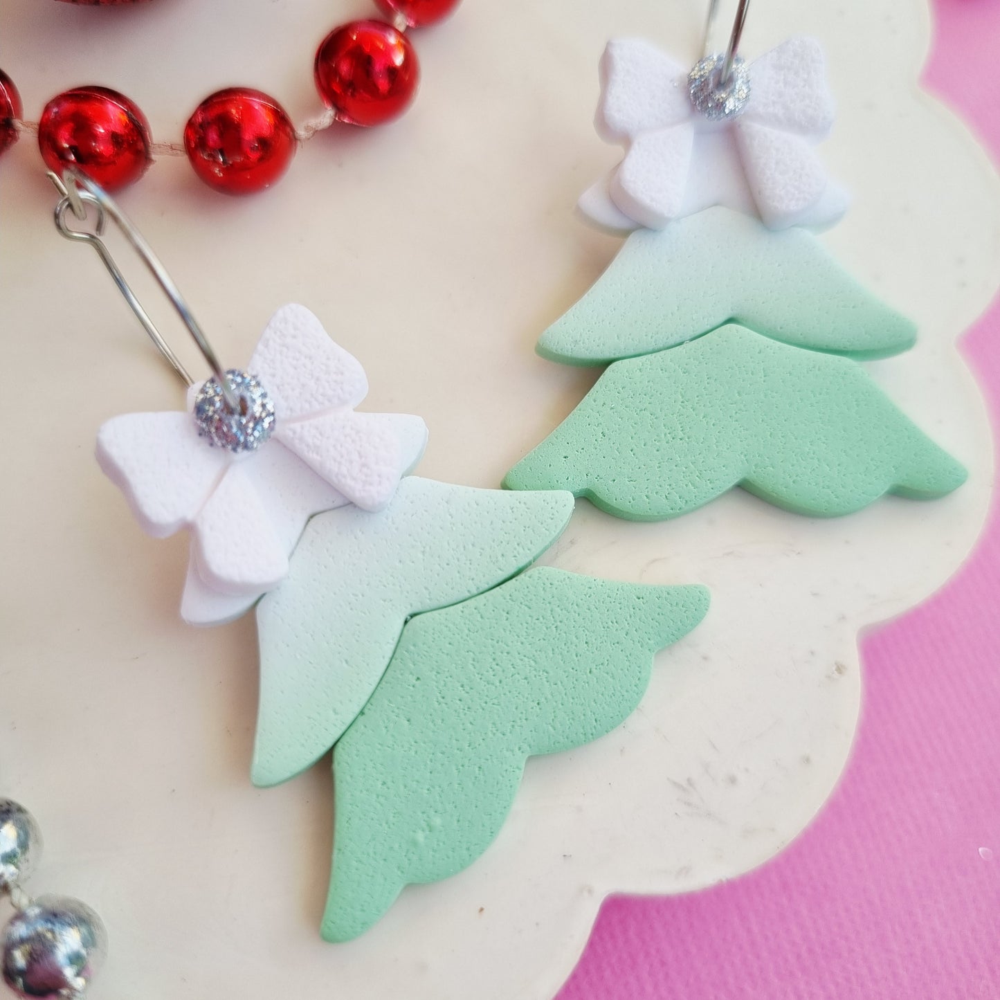 Ombre Christmas tree hoop