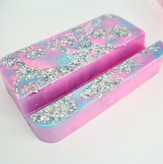 Card holder- pink & blue mix