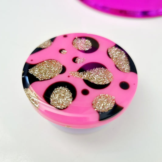 Phone grip- hot pink leopard