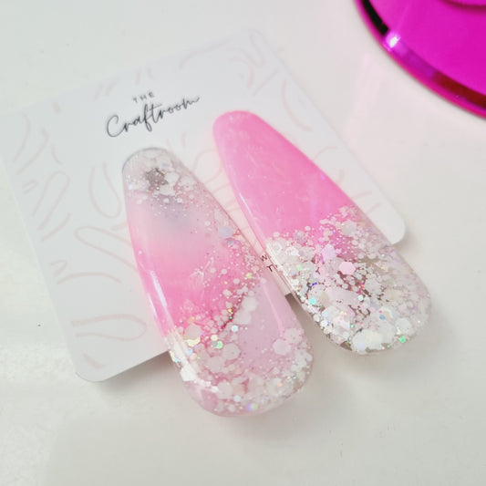 Resin hair clips 2 pack