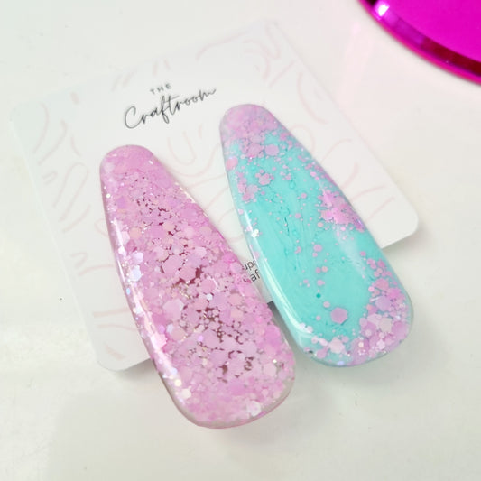 Resin hair clips 2 pack